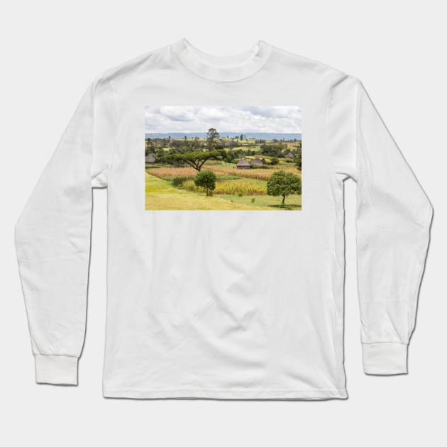 Rural Ethiopian landscape (C024/6044) Long Sleeve T-Shirt by SciencePhoto